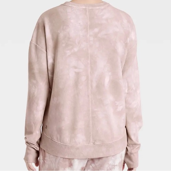 NWOT. All in Motion Taupe and Off White Tie Dye Sweatshirt Size Large - Picture 2 of 7